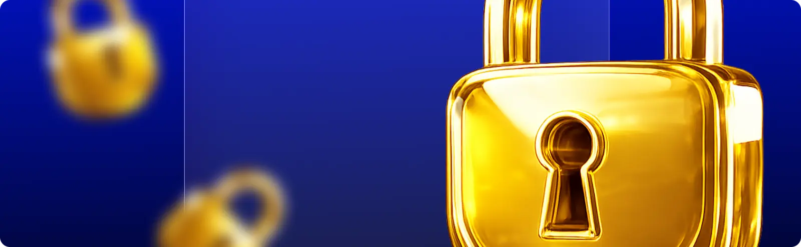 Kişisel verilerin korunmasını simgeleyen altın asma kilitler